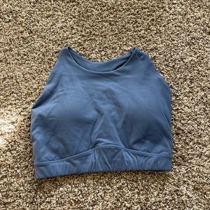 Medium Alphalete Sports Bra; Blue